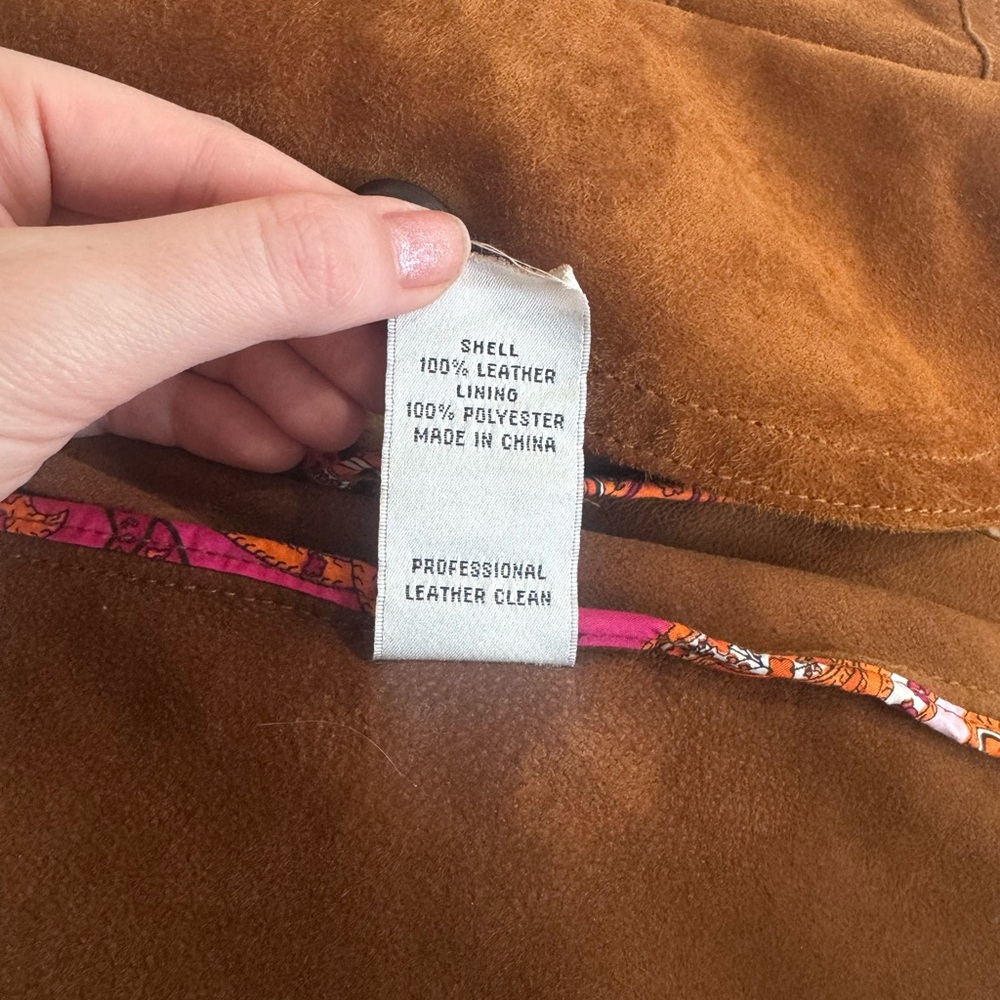 Talbots 100% Suede Leather Tan Jacket - Picture 5 of 7